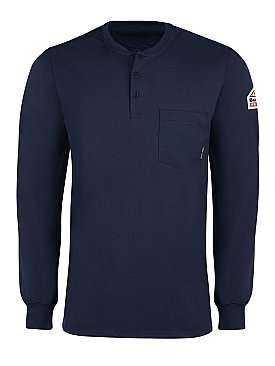 Bulwark Flame Resistant Excel-FR™ Long Sleeve Tagless Henley Shirt