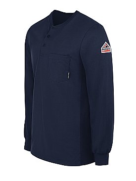 Bulwark Flame Resistant Excel-FR™ Long Sleeve Tagless Henley Shirt