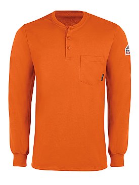 Bulwark Flame Resistant Excel-FR™ Long Sleeve Tagless Henley Shirt
