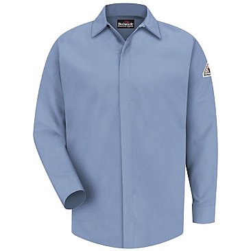 Bulwark Flame Resistant Excel-FR™ ComforTouch™ Concealed Gripper Pocketless Shirt