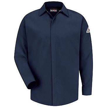 Bulwark Flame Resistant Excel-FR™ ComforTouch™ Concealed Gripper Pocketless Shirt