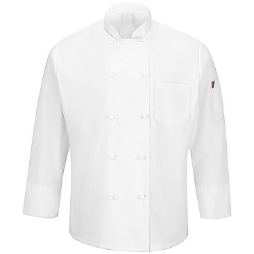 Men's Ten Knot Button Chef Coat with OilBlok + MIMIX®