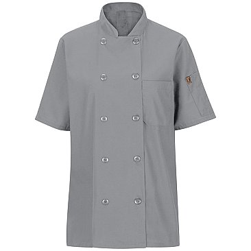 Women's Short Sleeve Chef Coat with OilBlok + MIMIX®