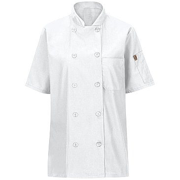 Women's Short Sleeve Chef Coat with OilBlok + MIMIX®