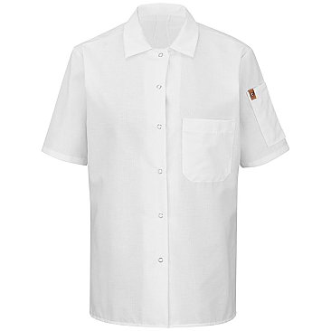 Red Kap Women's Short Sleeve Cook Shirt with OilBlok + MIMIX ®