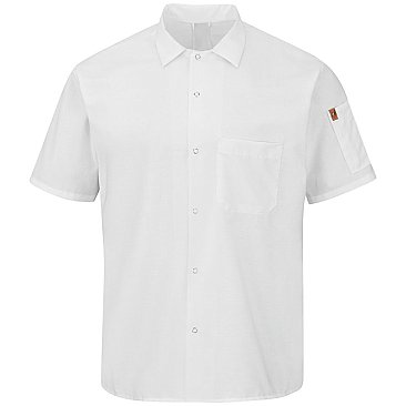 Red Kap Men's Short Sleeve Cook Shirt with OilBlok + MIMIX ®