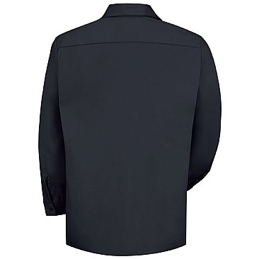 Red Kap Men's Wrinkle Resistant Long Sleeve Cotton Shirt