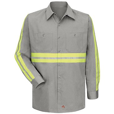 Red Kap Enhanced Visibility Cotton Work Shirt