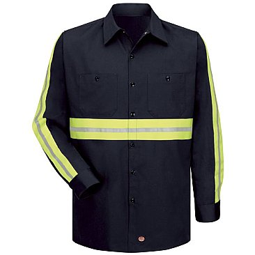 Red Kap Enhanced Visibility Cotton Work Shirt