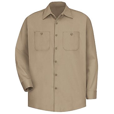 Red Kap Men's Wrinkle Resistant Long Sleeve Cotton Shirt