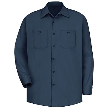 Red Kap Men's Wrinkle Resistant Long Sleeve Cotton Shirt