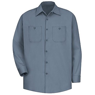 Red Kap Men's Wrinkle Resistant Long Sleeve Cotton Shirt