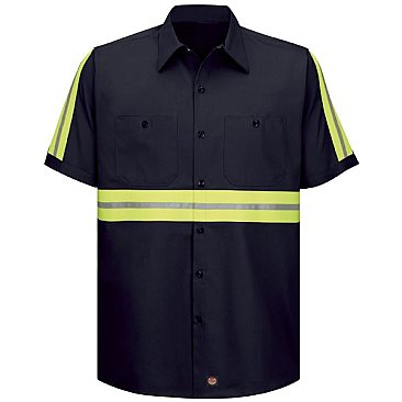 Red Kap Enhanced Visibility Cotton Work Shirt