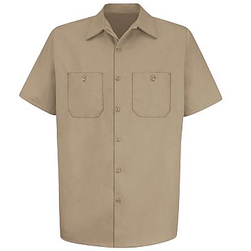 Red Kap Men's Wrinkle Resistant Short Sleeve Work Shirt