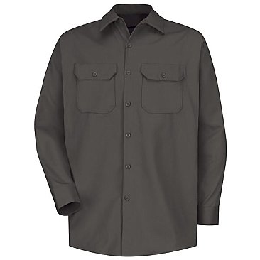 Red Kap Men's Heavyweight Cotton Twill Long Sleeve Workshirt