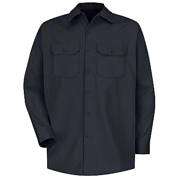 Red Kap Men's Heavyweight Cotton Twill Long Sleeve Workshirt