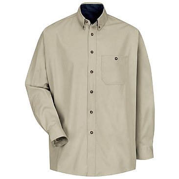 Red Kap Cotton Contrast Twill Long Sleeve Shirt