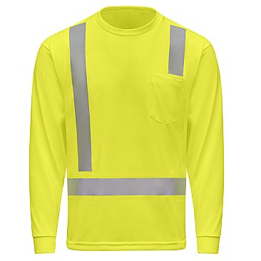 Hi-Visibility Long Sleeve Pocket T-Shirt - Type R Class 2