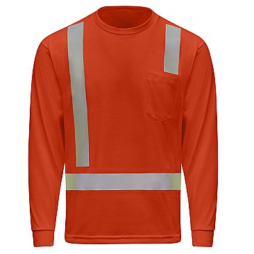 Hi-Visibility Long Sleeve Pocket T-Shirt - Type R Class 2
