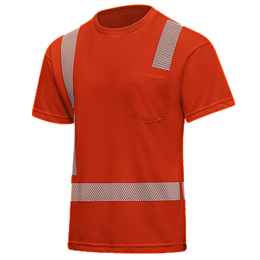 Red Kap Hi-Visibility Breathable Short Sleeve Pocket T-Shirt - Type R Class 2