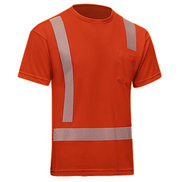Red Kap Hi-Visibility Breathable Short Sleeve Pocket T-Shirt - Type R Class 2