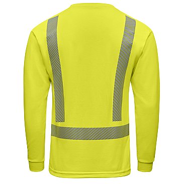 Red Kap Hi-Visibility Breathable Long Sleeve Pocket T-Shirt - Type R Class 2