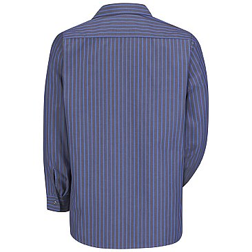 Red Kap Men's Industrial Stripe Poplin Work Shirt
