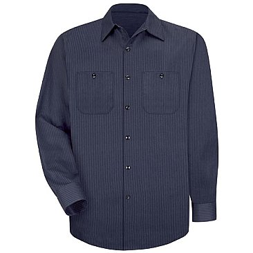 Red Kap Men's Durastripe® Long Sleeve Work Shirt