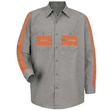 Red Kap Long Sleeve Enhanced Visibility Shirt