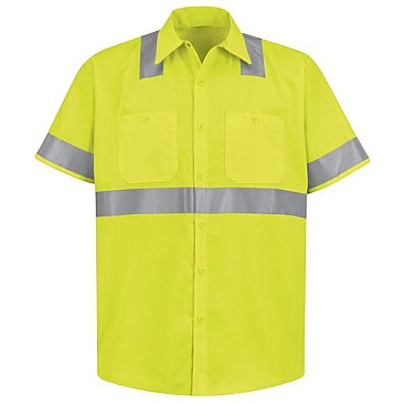 Red Kap Hi-Visibility Short Sleeve Shirt - Type R, Class 2