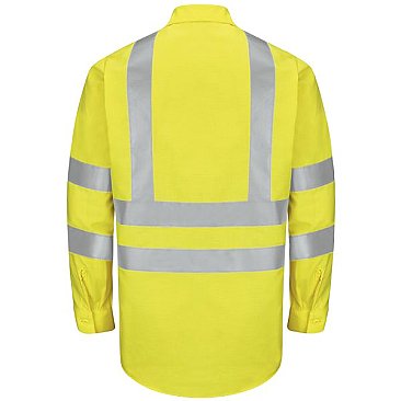 Red Kap Hi-Visibility Long Sleeve Ripstop Work Shirt - Type R Class 3