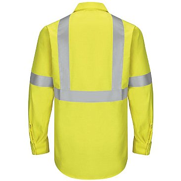 Red Kap Hi-Visibility Long Sleeve Color Block Work Shirt - Type R, Class 2