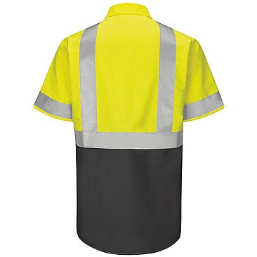 Red Kap Hi-Visibility Short Sleeve Color Block Work Shirt - Type R, Class 2