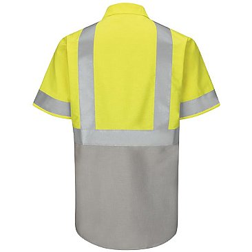 Red Kap Hi-Visibility Short Sleeve Color Block Work Shirt - Type R, Class 2