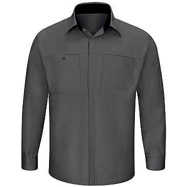 Men's Long Sleeve Performance Plus Shop Shirt W/Oil-Block Technology