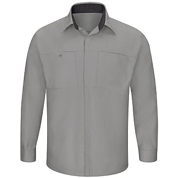 Men's Long Sleeve Performance Plus Shop Shirt W/Oil-Block Technology