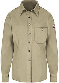 Bulwark Women's Flame Resistant 5.25 OZ Button-Front Dress Uniform Shirt