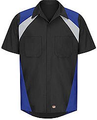 Red Kap Tri-Color Short Sleeve Shop Shirt