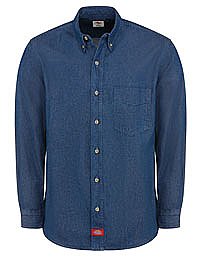 Dickies Denim Long Sleeve Work Shirt