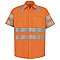 Red Kap Hi-Visibilty Short Sleeve Work Shirt - Type R Class 3 - Extended/Non Stock Stock Sizes