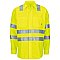 Red Kap Hi-Visibilty Long Sleeve Ripstop Work Shirt W/Mimix + Oilblok - Type R Class 3
