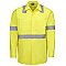 Red Kap Hi-Visibilty Long Sleeve Ripstop Work Shirt W/Mimix + Oilblok - Type R Class 2