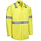Red Kap Hi-Visibilty Long Sleeve Ripstop Work Shirt W/Mimix + Oilblok - Type R Class 2
