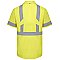 Red Kap Men's Hi-Visibility Short Sleeve Ripstop Work Shirt W/Mimix + Oilblok - Type R Class 2