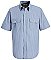 Red Kap Men's Oxford Striped Dress Uniform Shirt