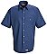 Red Kap Men's Short Sleeve Mini Plaid Uniform Shirt